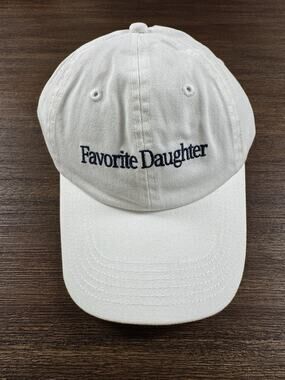 Favorite Daughter Classic Logo Baseball Cap Cream Preppy NEW